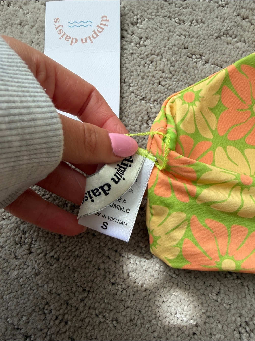 Dippin' Daisy's Green Orange Yellow Floral Bikini - Picture 6 of 7